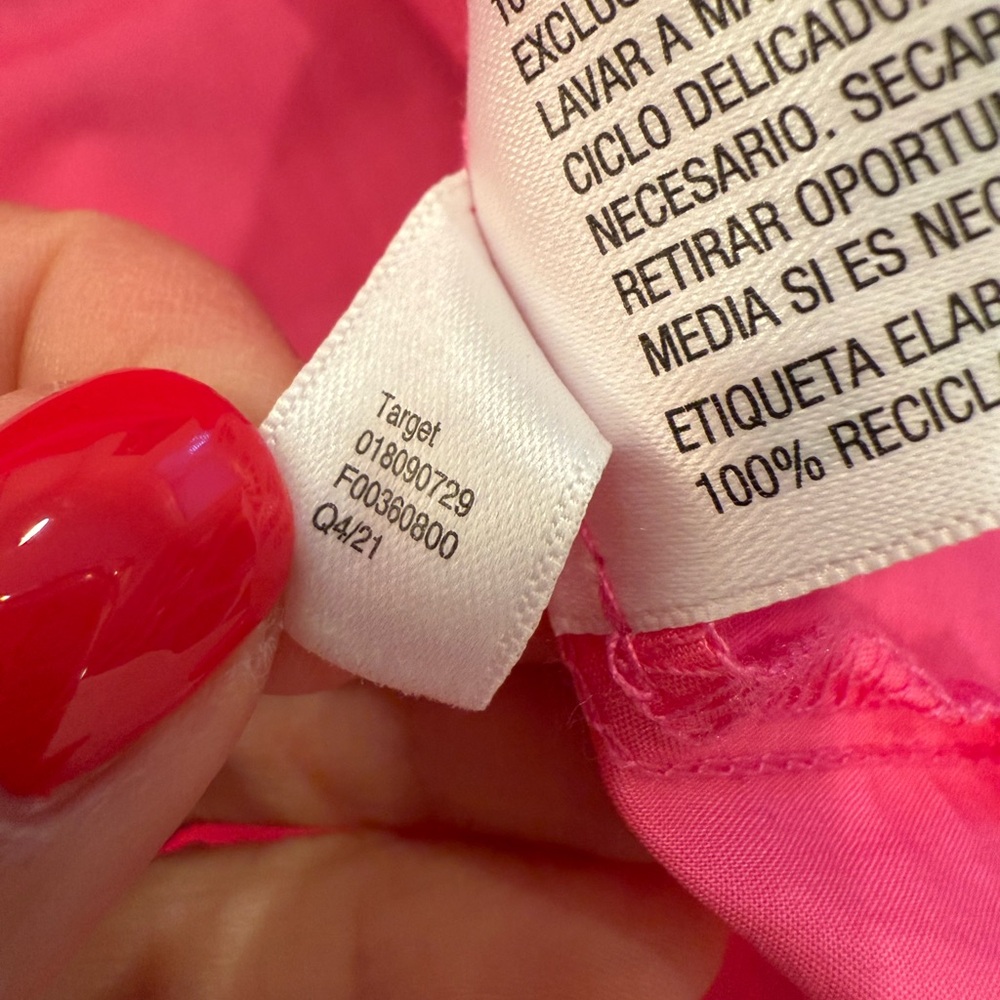 A‎ NEW DAY from TARGET Puff Sleeve Smocked Back Tiered Dress in Pink size XS - Picture 7 of 9